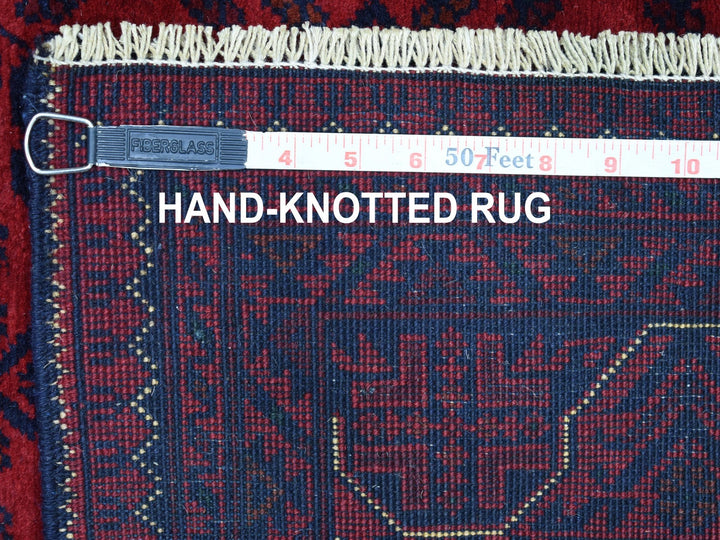 3'3" x 4'8" New Hand Knotted Red Wool Rectangle Oriental Rug - MOA10267958