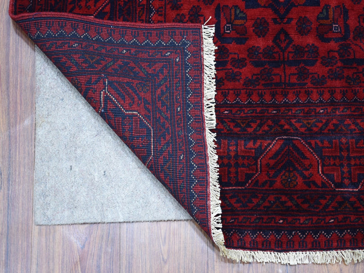 3'3" x 4'10" New Hand Knotted Red Wool Rectangle Oriental Rug - MOA10267960
