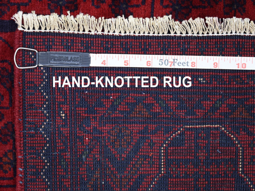 3'3" x 4'10" New Hand Knotted Red Wool Rectangle Oriental Rug - MOA10267960