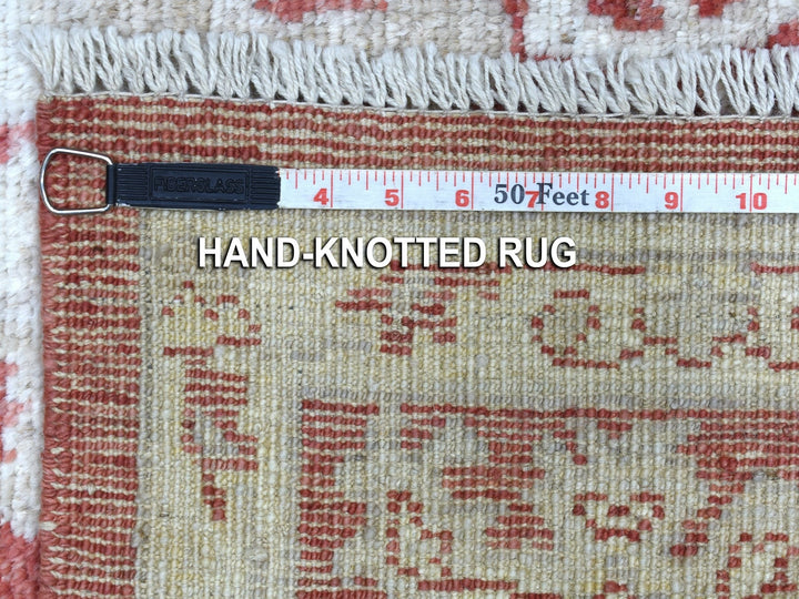 6'0" x 9'0" New Hand Knotted Red Wool Rectangle Oriental Rug - MOA10267987