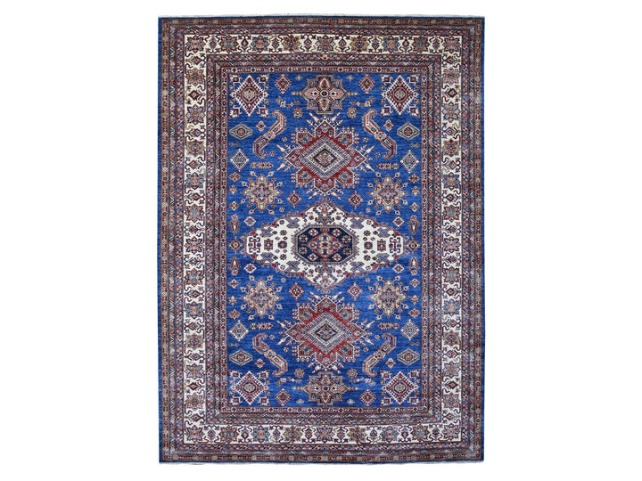 8'10" x 12'0" New Hand Knotted Blue Wool Rectangle Oriental Rug - MOA10267995
