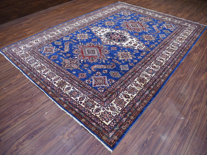 8'10" x 12'0" New Hand Knotted Blue Wool Rectangle Oriental Rug - MOA10267995