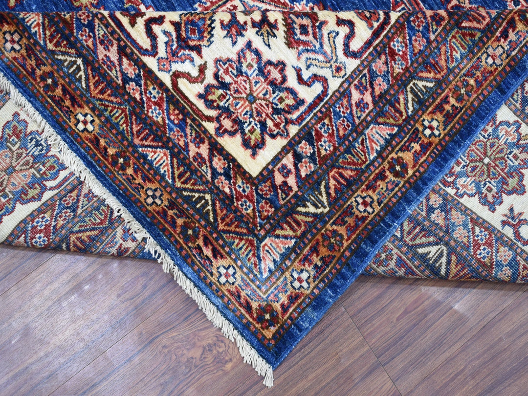 8'10" x 12'0" New Hand Knotted Blue Wool Rectangle Oriental Rug - MOA10267995