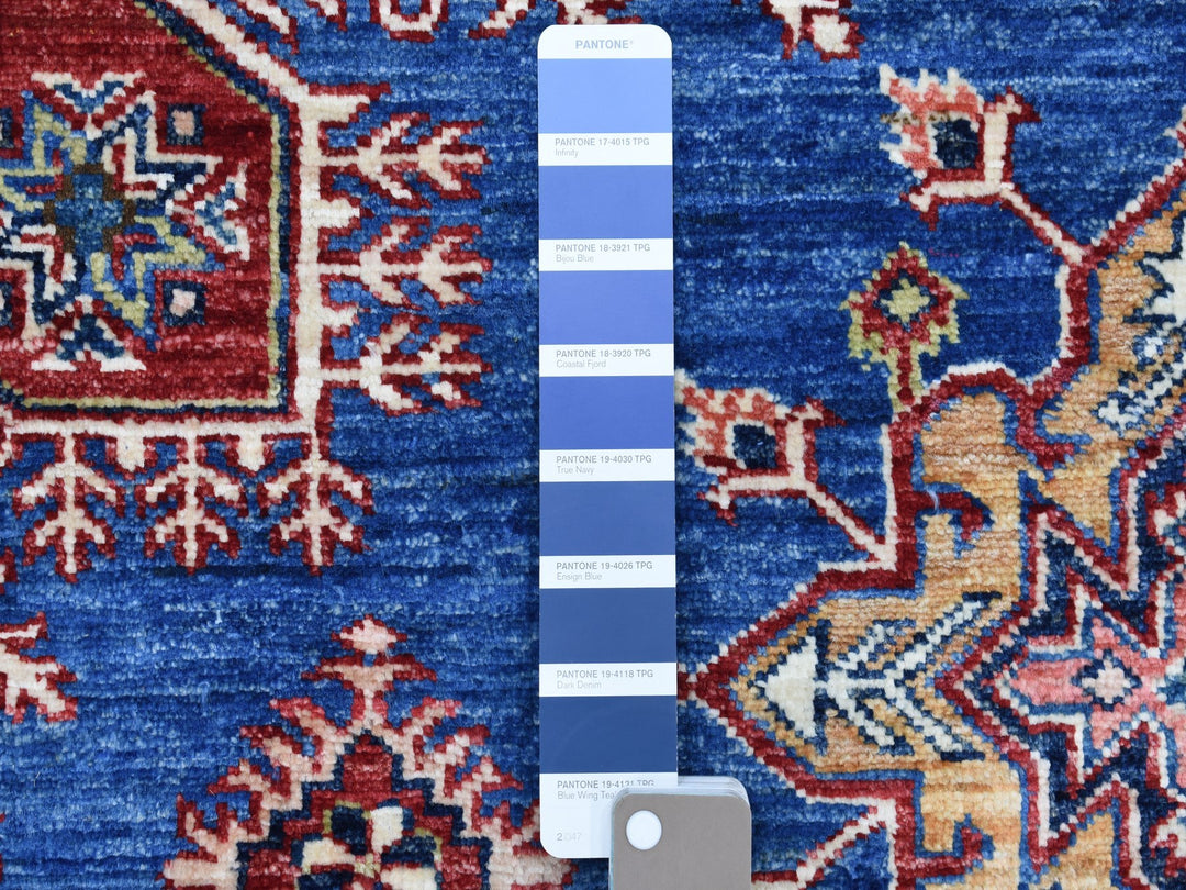 8'10" x 12'0" New Hand Knotted Blue Wool Rectangle Oriental Rug - MOA10267995