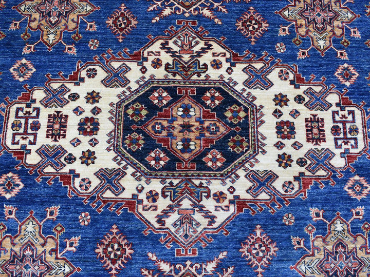 8'10" x 12'0" New Hand Knotted Blue Wool Rectangle Oriental Rug - MOA10267995