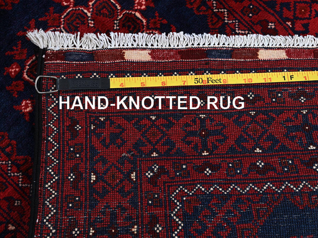 2'2" x 4'0" New Hand Knotted Red Wool Rectangle Oriental Rug - MOA102679