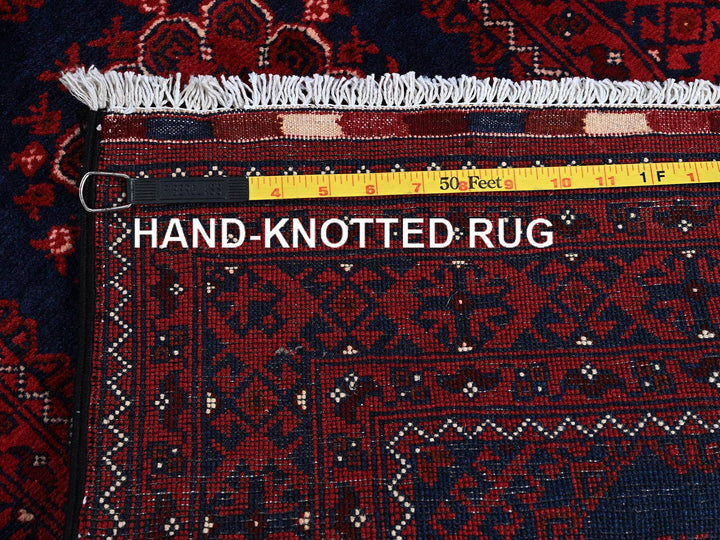 2'2" x 4'0" New Hand Knotted Red Wool Rectangle Oriental Rug - MOA102679