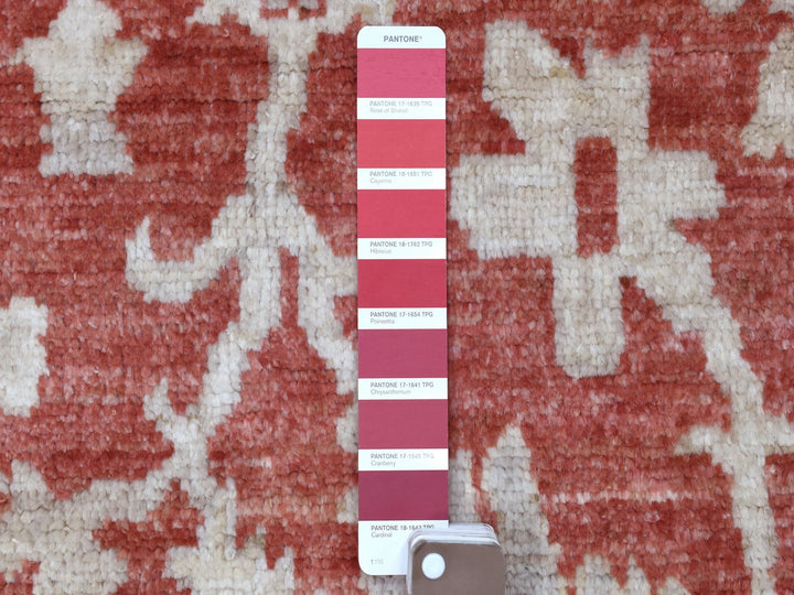 4'0" x 5'9" New Hand Knotted Red Wool Rectangle Oriental Rug - MOA10268041