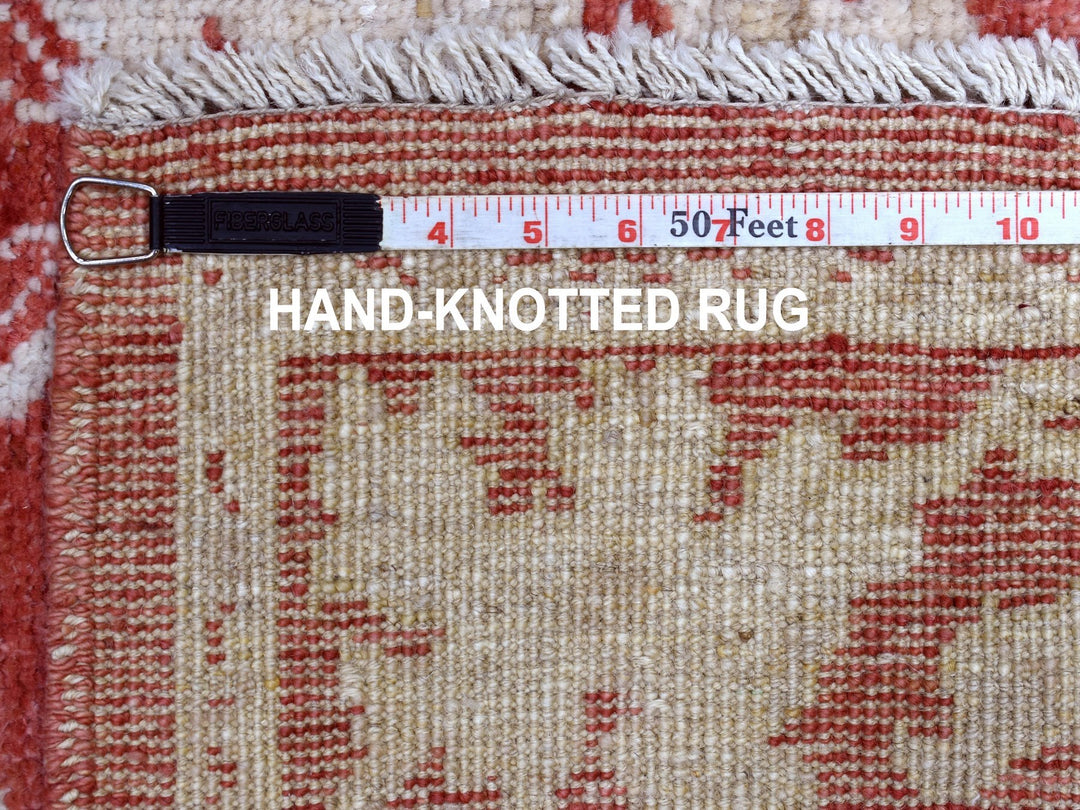 4'0" x 5'9" New Hand Knotted Red Wool Rectangle Oriental Rug - MOA10268041
