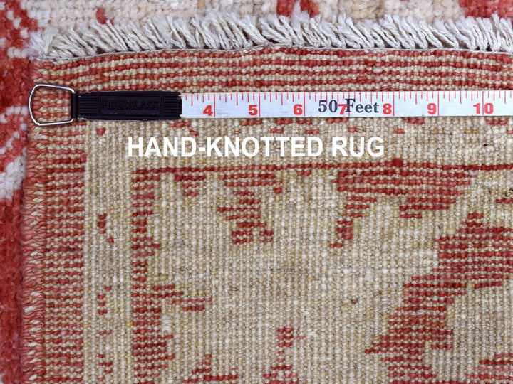 4'0" x 5'9" New Hand Knotted Red Wool Rectangle Oriental Rug - MOA10268041