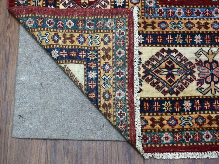 8'1" x 10'0" New Hand Knotted Red Wool Rectangle Oriental Rug - MOA10268058