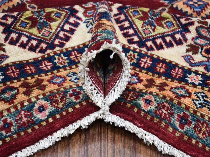 8'1" x 10'0" New Hand Knotted Red Wool Rectangle Oriental Rug - MOA10268058