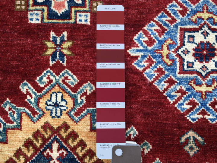 8'1" x 10'0" New Hand Knotted Red Wool Rectangle Oriental Rug - MOA10268058