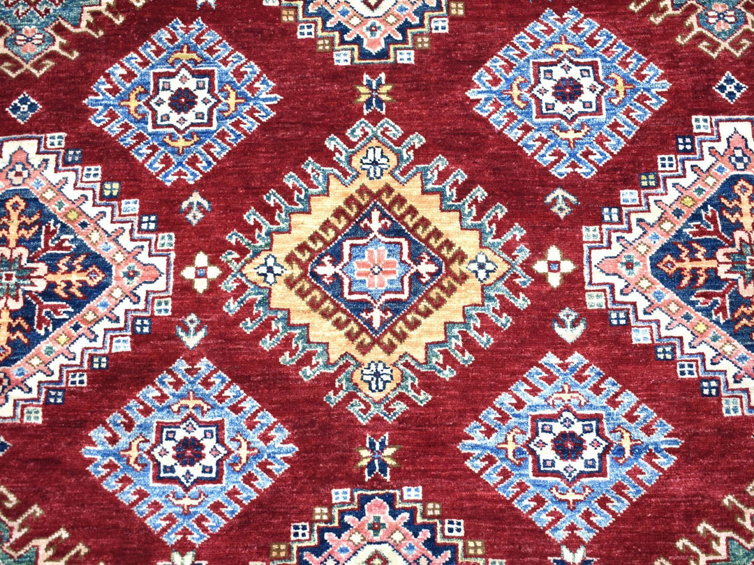 8'1" x 10'0" New Hand Knotted Red Wool Rectangle Oriental Rug - MOA10268058