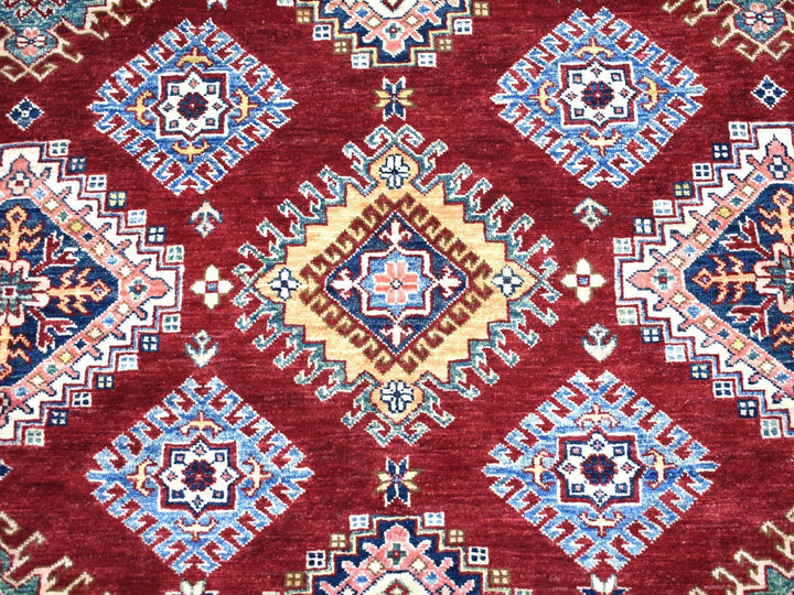 8'1" x 10'0" New Hand Knotted Red Wool Rectangle Oriental Rug - MOA10268058