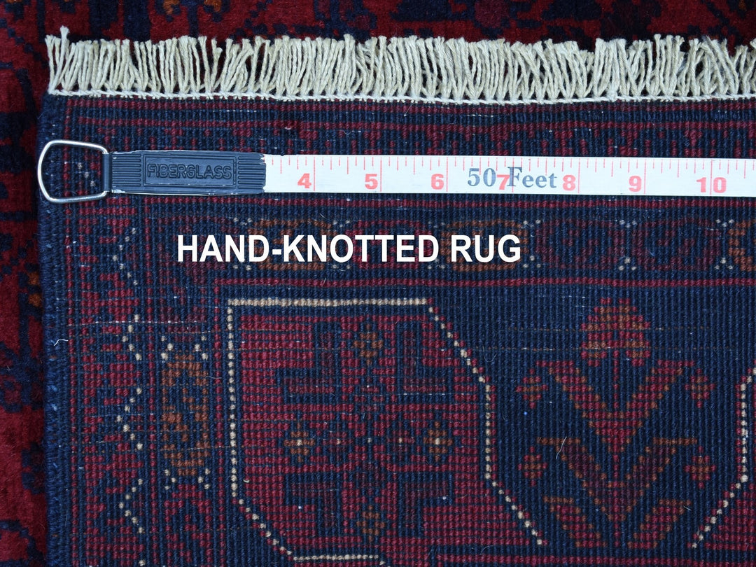 3'4" x 5'0" New Hand Knotted Red Wool Rectangle Oriental Rug - MOA10268089