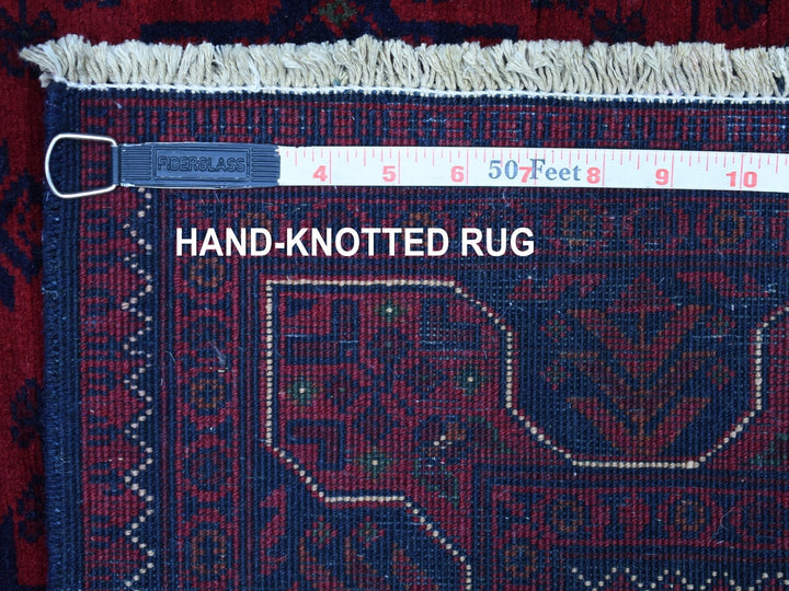 3'4" x 4'9" New Hand Knotted Red Wool Rectangle Oriental Rug - MOA10268095