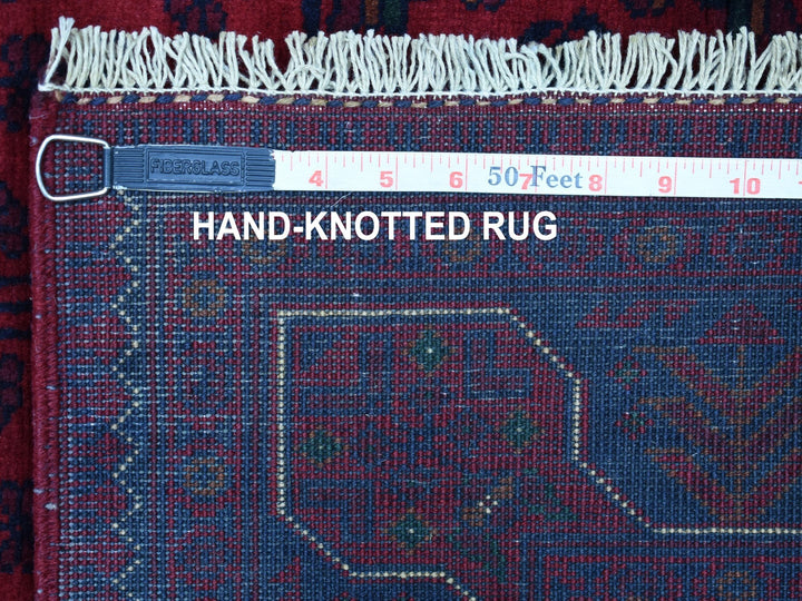 3'3" x 5'0" New Hand Knotted Red Wool Rectangle Oriental Rug - MOA10268096