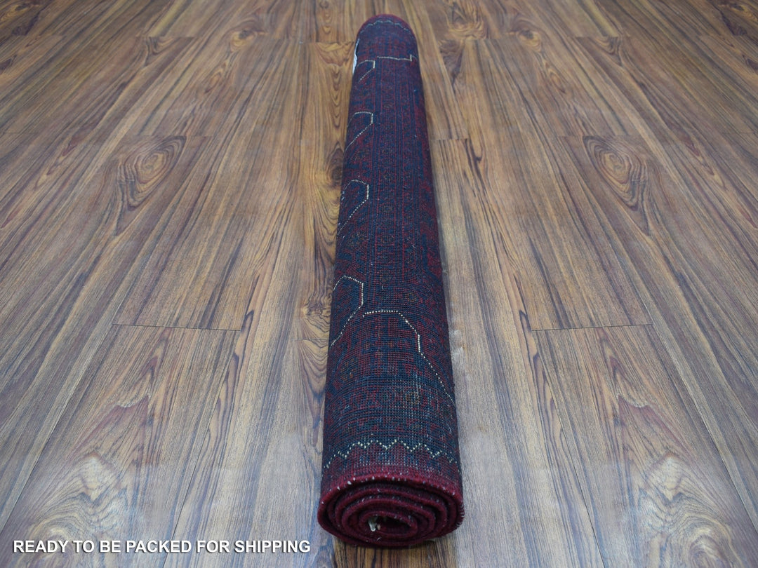 3'3" x 4'10" New Hand Knotted Red Wool Rectangle Oriental Rug - MOA10268099