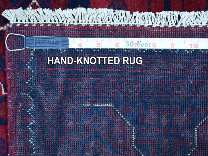 3'3" x 4'10" New Hand Knotted Red Wool Rectangle Oriental Rug - MOA10268099