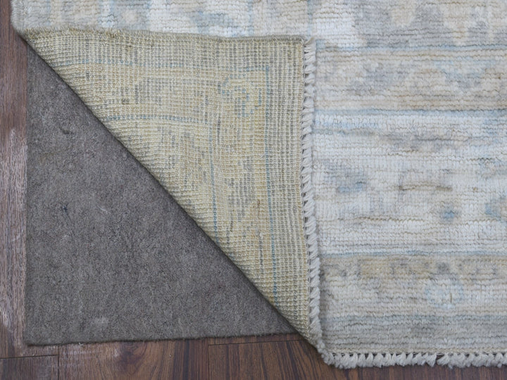 6'0" x 9'2" New Hand Knotted Grey Wool Rectangle Oriental Rug - MOA10268142