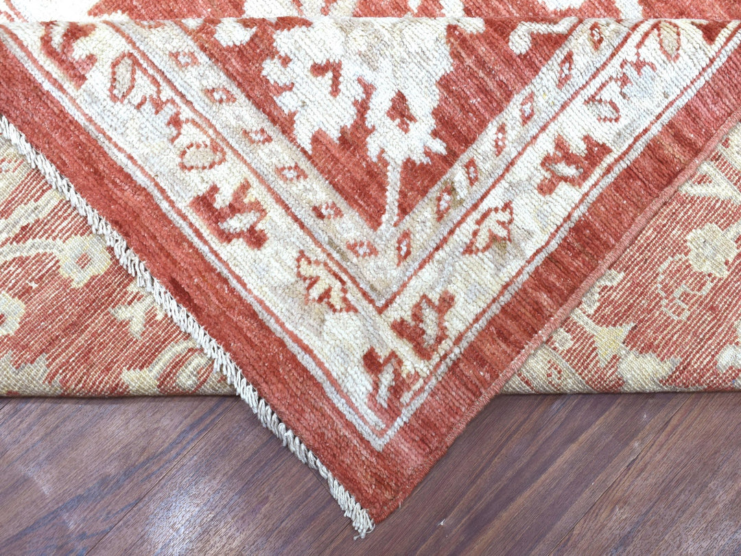 11'9" x 14'9" New Hand Knotted Red Wool Rectangle Oriental Rug - MOA10268145