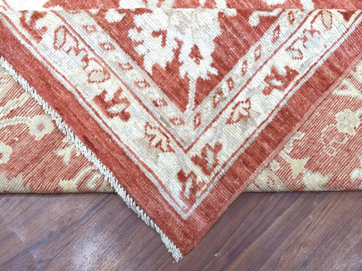 11'9" x 14'9" New Hand Knotted Red Wool Rectangle Oriental Rug - MOA10268145