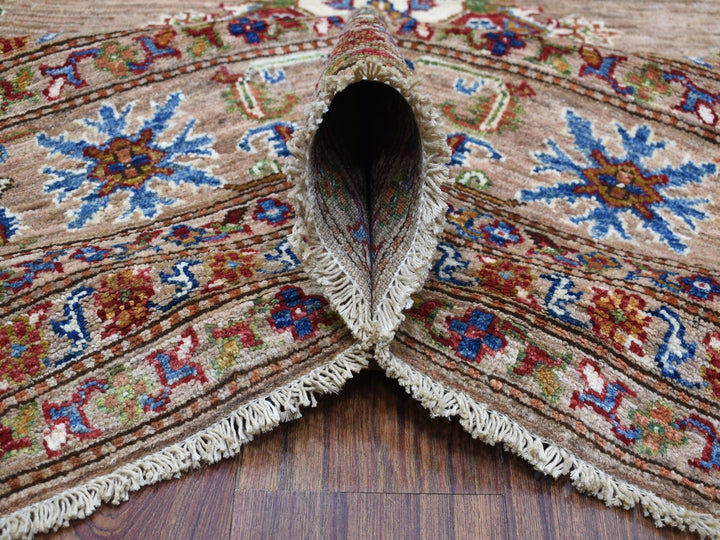 9'0" x 11'9" New Hand Knotted Beige Wool Rectangle Oriental Rug - MOA10268154