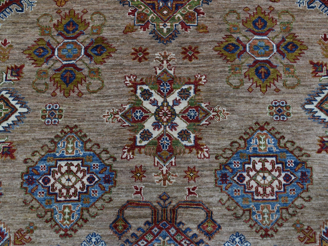 9'0" x 11'9" New Hand Knotted Beige Wool Rectangle Oriental Rug - MOA10268154
