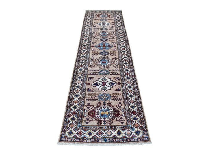 2'7" x 9'8" New Hand Knotted Brown Wool Runner Oriental Rug - MOA10268173