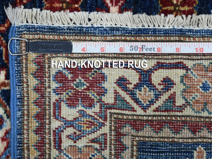 2'8" x 10'5" New Hand Knotted Blue Wool Runner Oriental Rug - MOA10268180