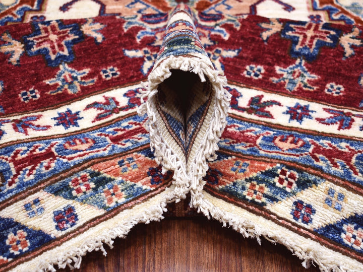 9'1" x 12'4" New Hand Knotted Ivory Wool Rectangle Oriental Rug - MOA10268224