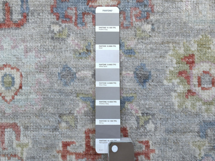 3'2" x 10'0" New Hand Knotted Grey Wool Runner Oriental Rug - MOA10268314