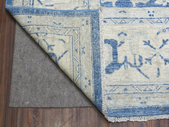 9'8" x 13'5" New Hand Knotted Blue Wool Rectangle Oriental Rug - MOA10268324