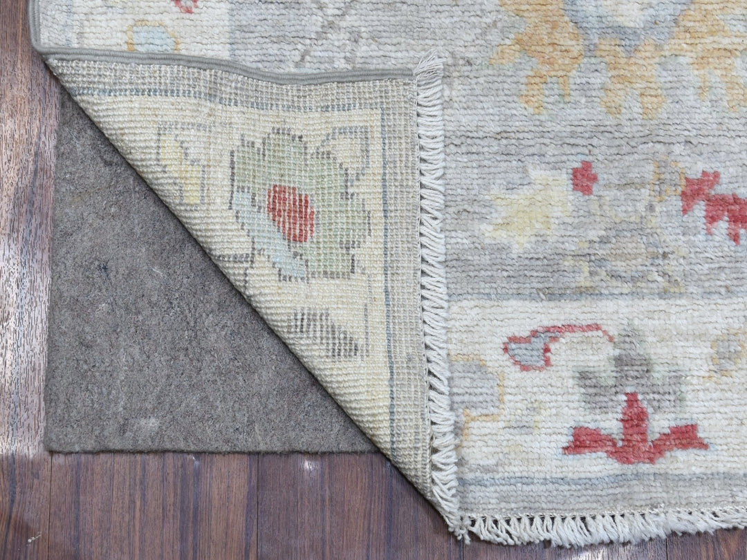3'0" x 13'5" New Hand Knotted Grey Wool Runner Oriental Rug - MOA10268396