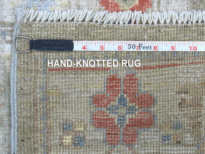2'7" x 17'5" New Hand Knotted Grey Wool Runner Oriental Rug - MOA10268405