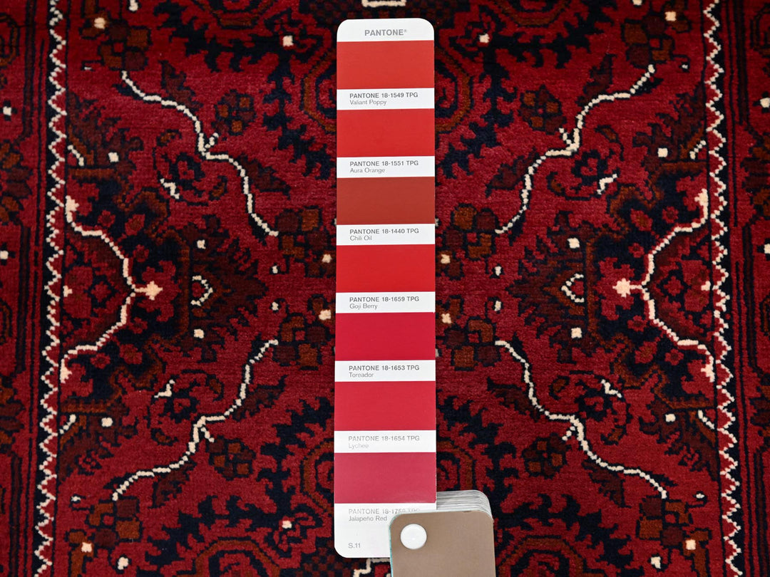2'4" x 5'2" New Hand Knotted Red Wool Runner Oriental Rug - MOA102684