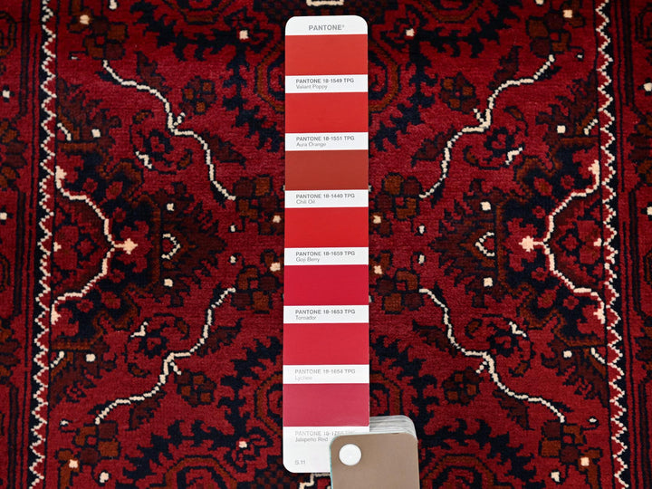 2'4" x 5'2" New Hand Knotted Red Wool Runner Oriental Rug - MOA102684