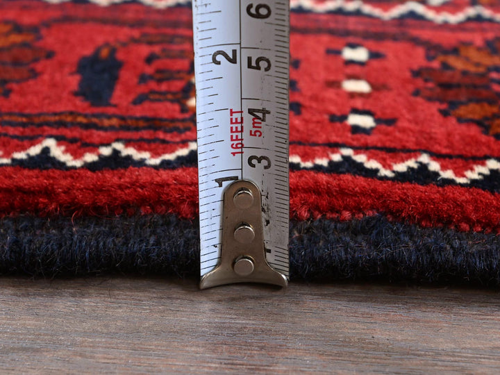 2'4" x 5'2" New Hand Knotted Red Wool Runner Oriental Rug - MOA102684