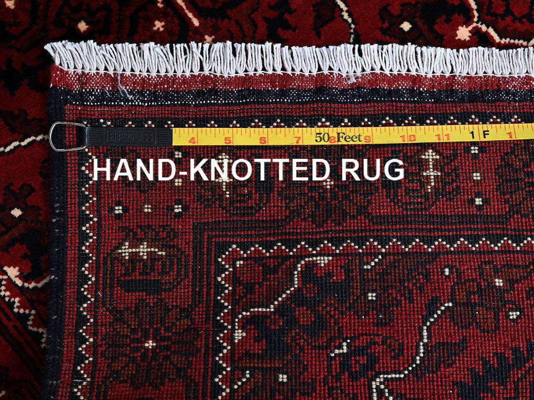2'4" x 5'2" New Hand Knotted Red Wool Runner Oriental Rug - MOA102684