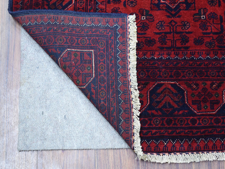 4'2" x 6'6" New Hand Knotted Red Wool Rectangle Oriental Rug - MOA10268556