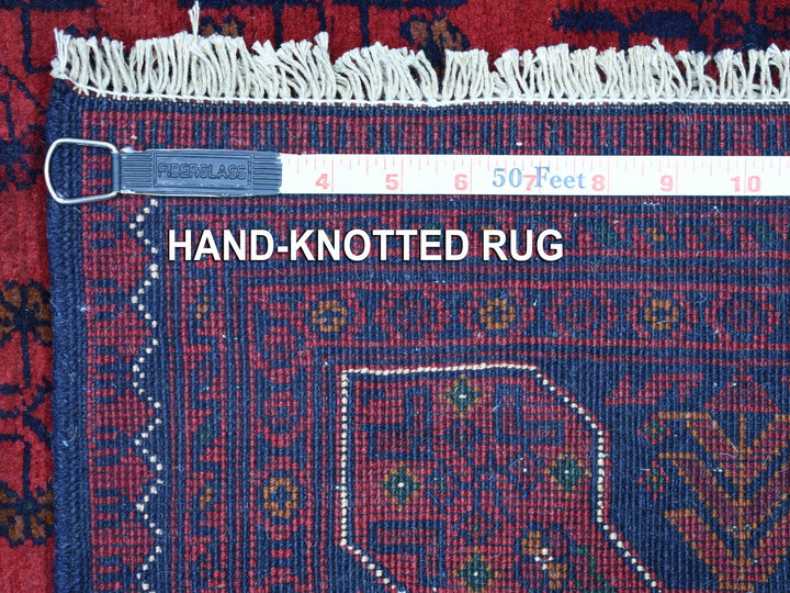 4'2" x 6'6" New Hand Knotted Red Wool Rectangle Oriental Rug - MOA10268556