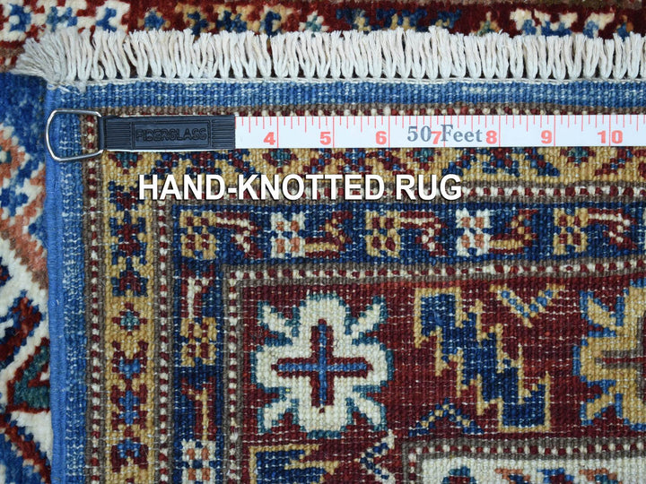 2'10" x 37'2" New Hand Knotted Blue Wool Runner Oriental Rug - MOA10268600