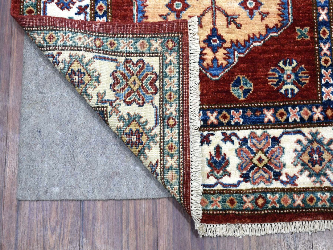 2'10" x 23'0" New Hand Knotted Red Wool Runner Oriental Rug - MOA10268644