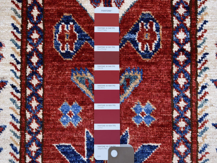 3'0" x 25'3" New Hand Knotted Red Wool Runner Oriental Rug - MOA10268645