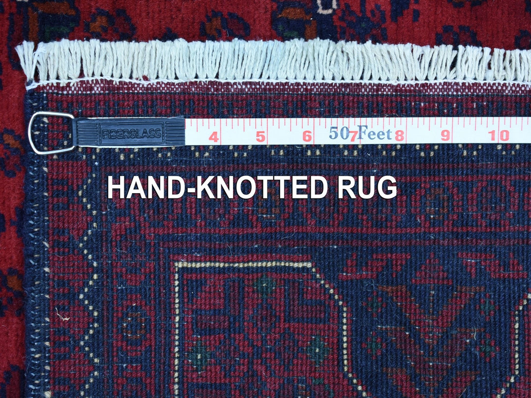 3'5" x 4'10" New Hand Knotted Red Wool Rectangle Oriental Rug - MOA10268647