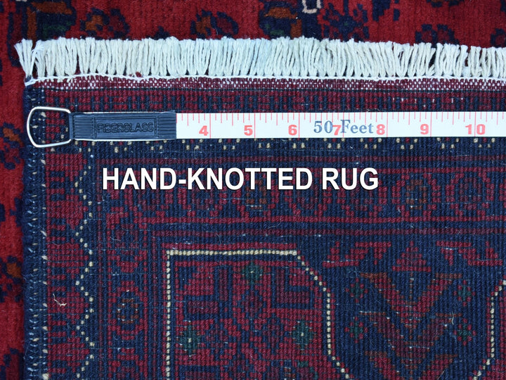 3'5" x 4'10" New Hand Knotted Red Wool Rectangle Oriental Rug - MOA10268647