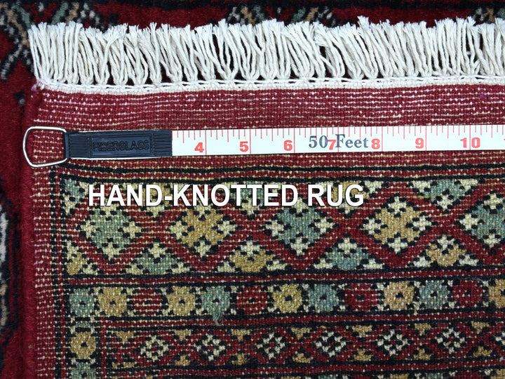 2'6" x 3'10" New Hand Knotted Red Wool Rectangle Oriental Rug - MOA10268790