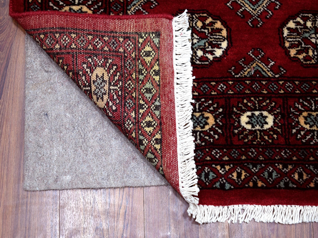 3'0" x 4'5" New Hand Knotted Red Wool Rectangle Oriental Rug - MOA10268798