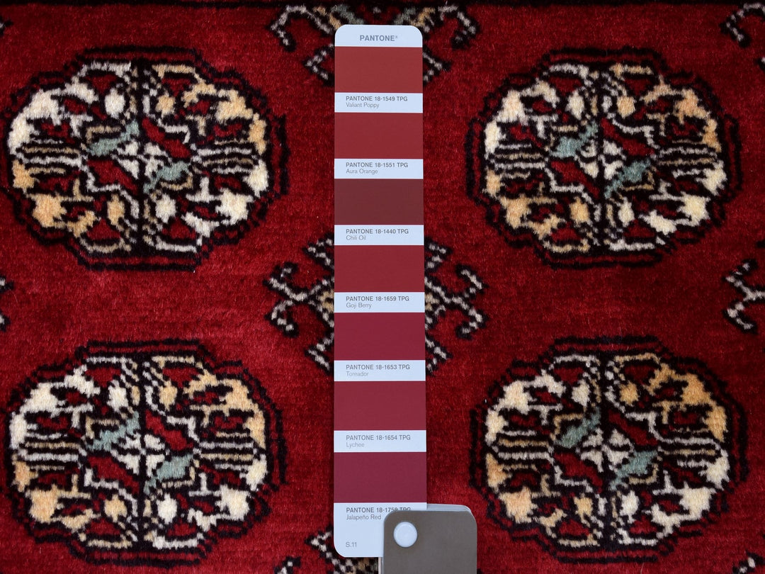 3'0" x 4'5" New Hand Knotted Red Wool Rectangle Oriental Rug - MOA10268798
